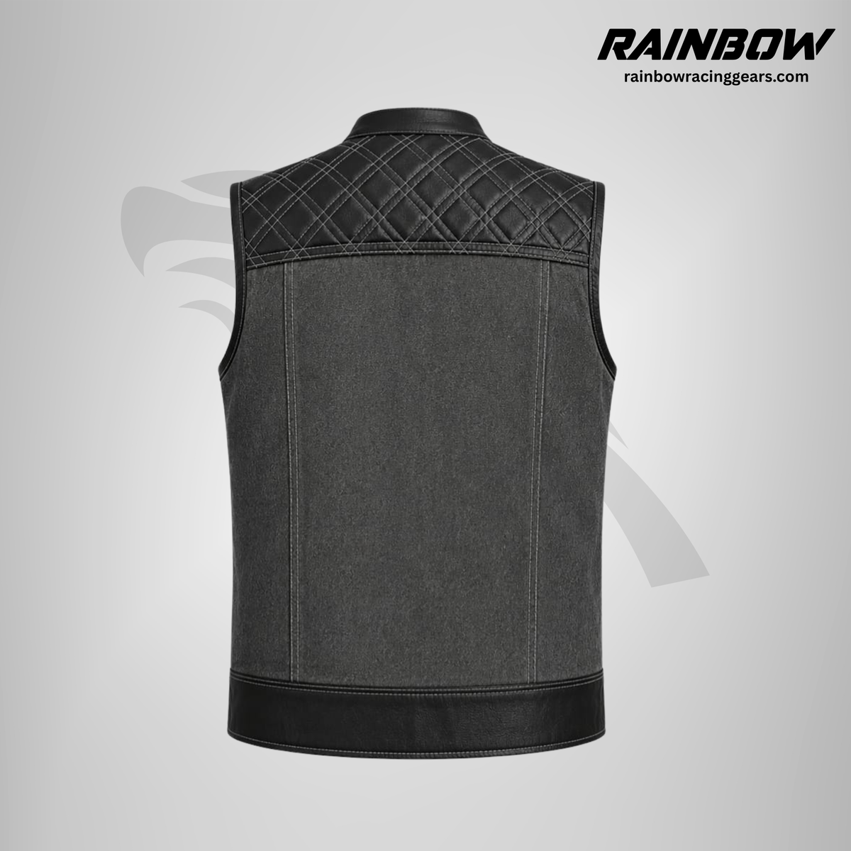 RNB-40001 | Premium Quilted Leather Biker Vest