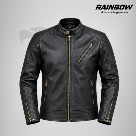 RNB-50001 | Rainbow Shadow Classic Leather Jacket